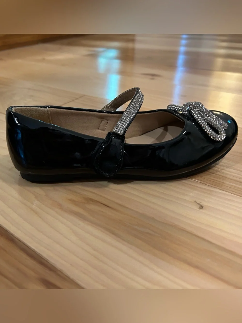 Girls sparkle bow flats